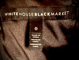White House Black Market Size 0 Black Floral Embroidered Mesh Lace Dress