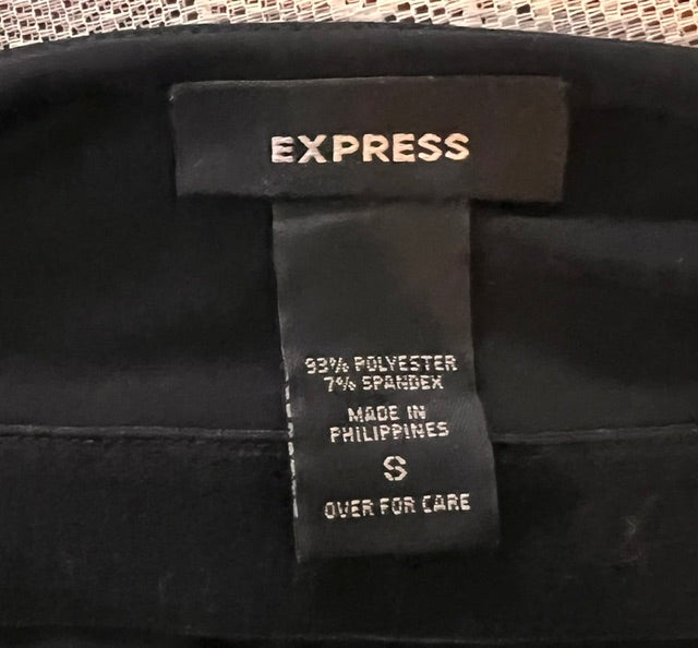 Express Black Halter Chain Neck Top Size S