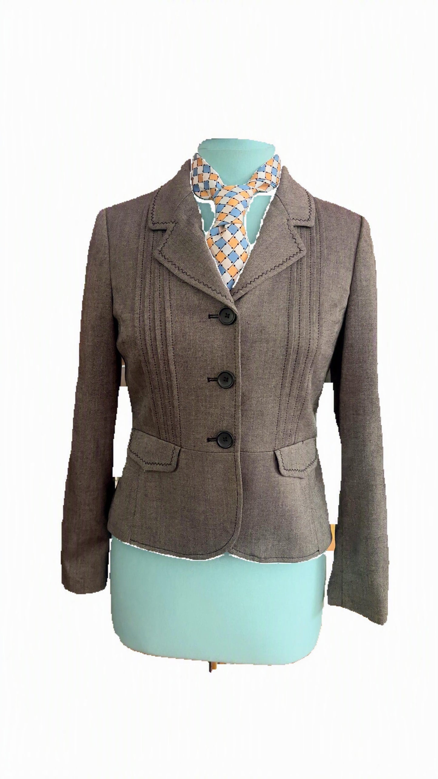 LOFT Petites Tailored Gray Blazer Jacket 4P