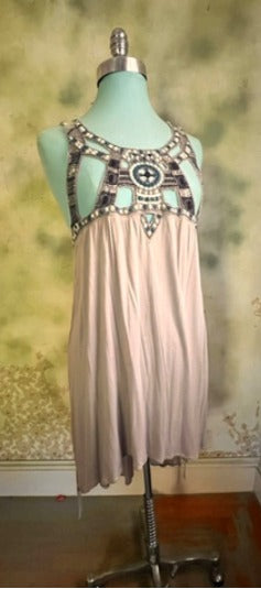 Free People Embellished Boho Tunic Top – Size Medium