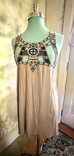 Free People Embellished Boho Tunic Top – Size Medium