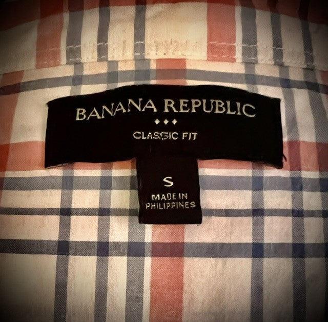 Banana Republic Classic Fit Plaid Button-Down Shirt – Size Small