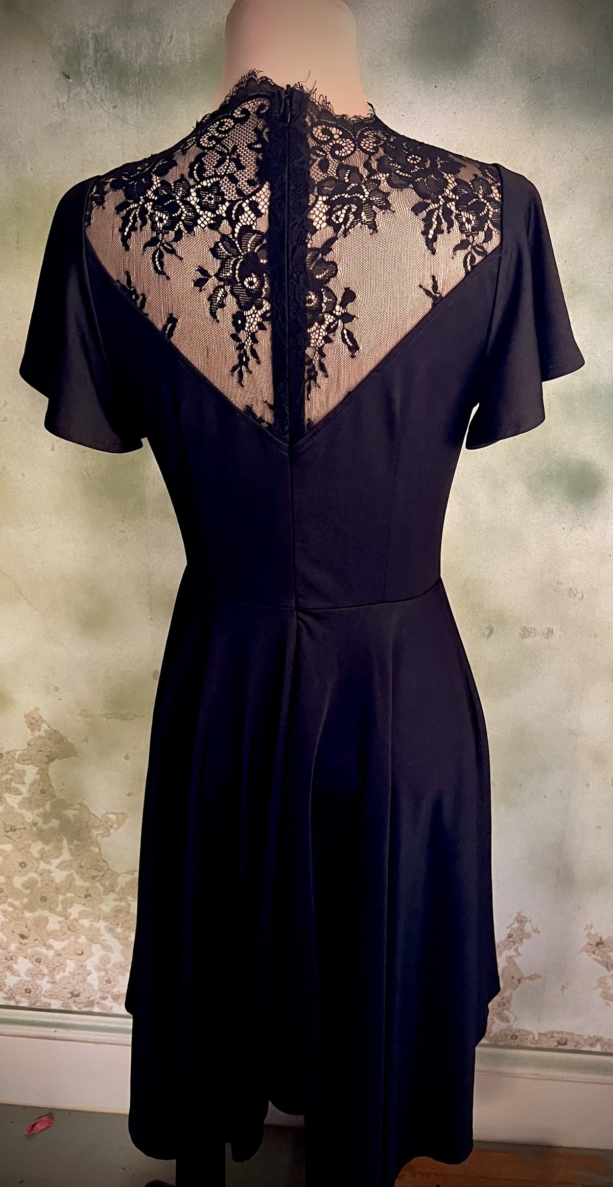 Scarlet Darkness Black Lace Flutter