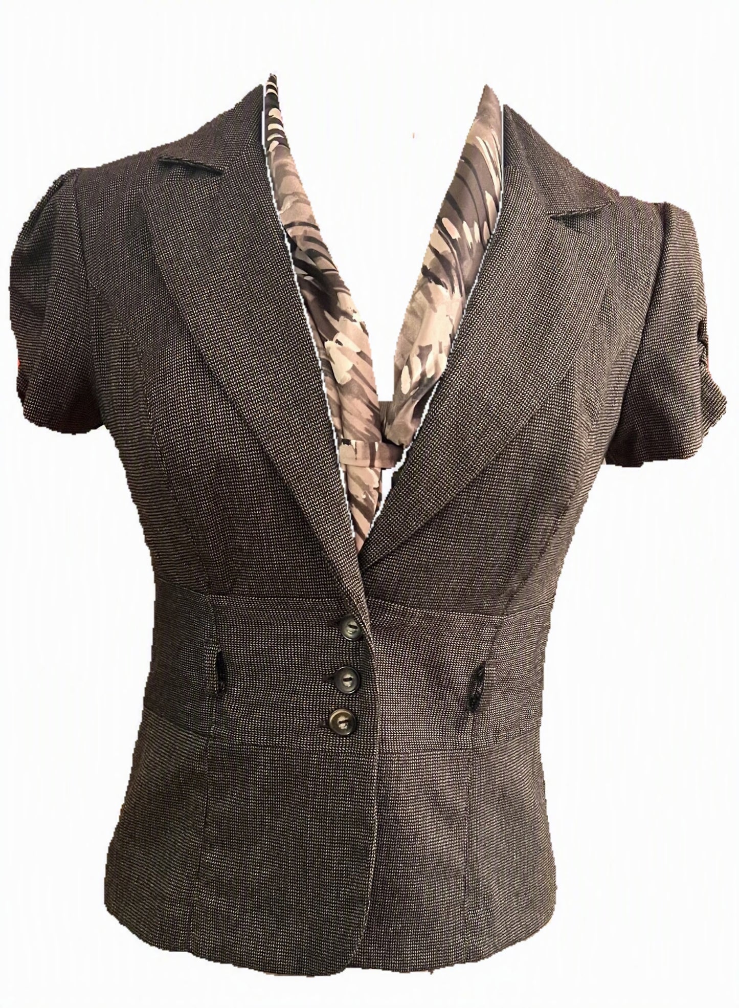 Women’s Layered Blouse & Cropped Jacket Set