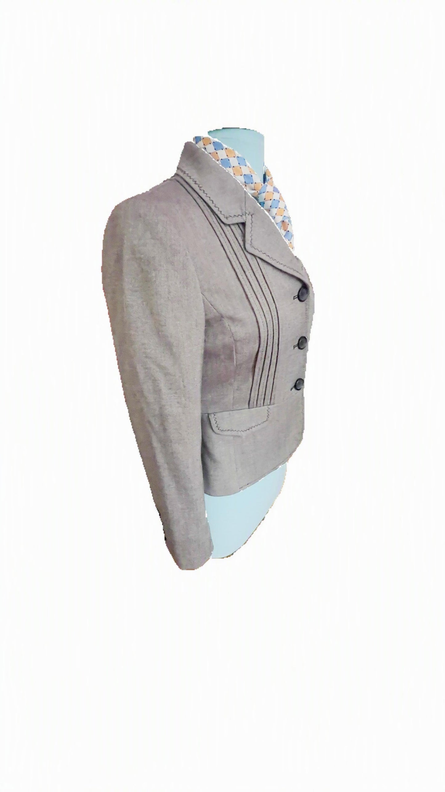 LOFT Petites Tailored Gray Blazer Jacket 4P