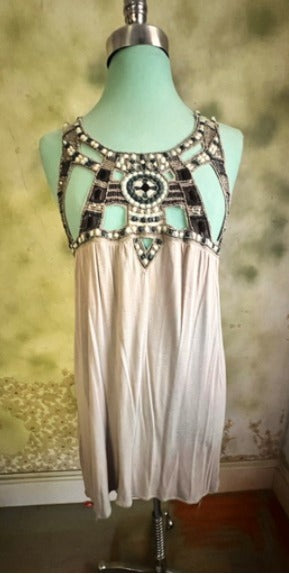 Free People Embellished Boho Tunic Top – Size Medium