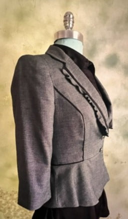 White House Black Market Gray Peplum Blazer – Size 4