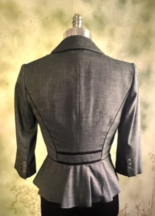 White House Black Market Gray Peplum Blazer – Size 4