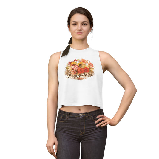 “Flowers Never Worry” Boho Tank