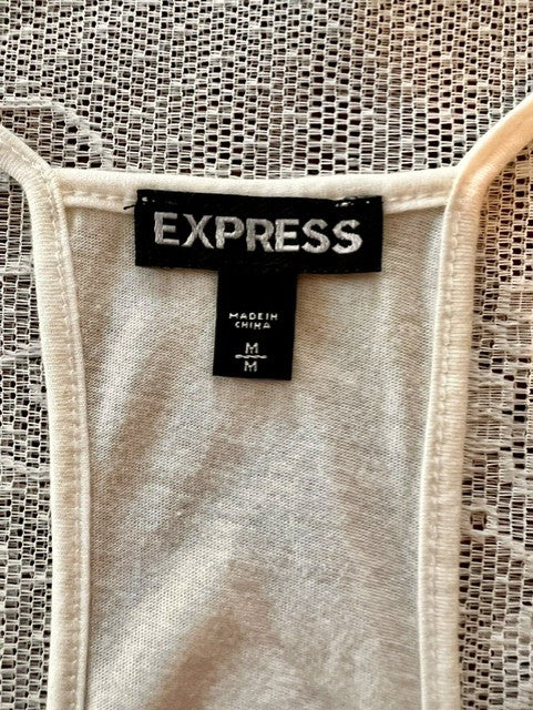 Express Embellished Sequin Art Deco Tank Top Size M