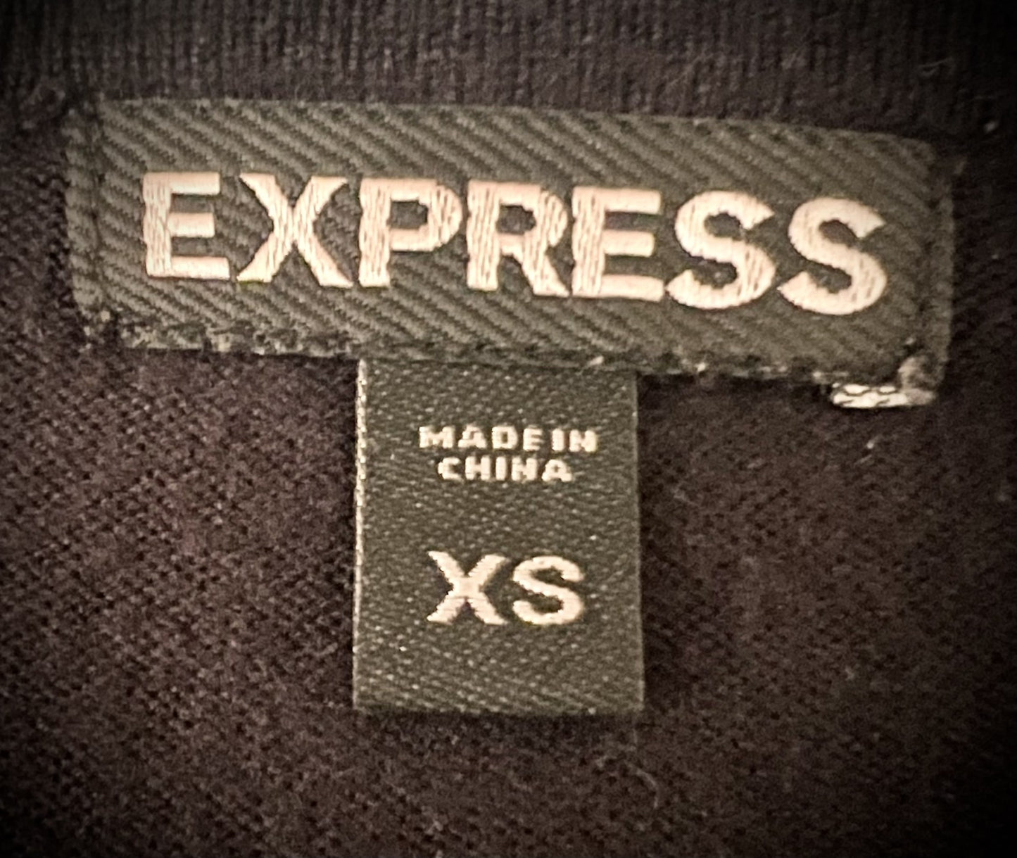 ✨ EXPRESS Black Ruched Long-Sleeve Top — XS