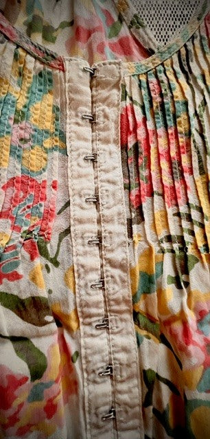 Free People Floral Ruffle Hem Tank with Pockets Size M