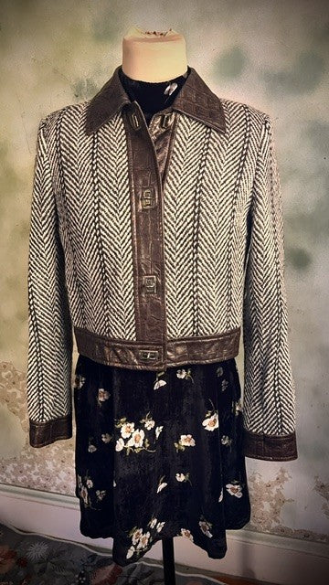 Free People Black Floral Velvet Dress Mock Neck Button Back Boho Romantic