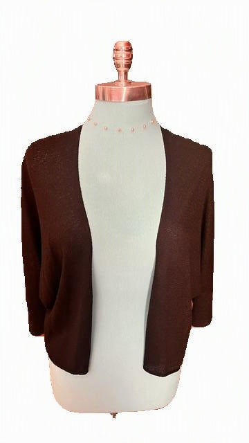 Cupio Sheer Black Open-Front Cardigan — Size S/M
