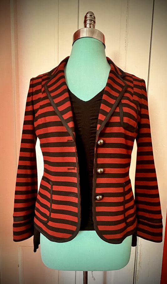 ✨ Banana Republic Striped Blazer — Size 6