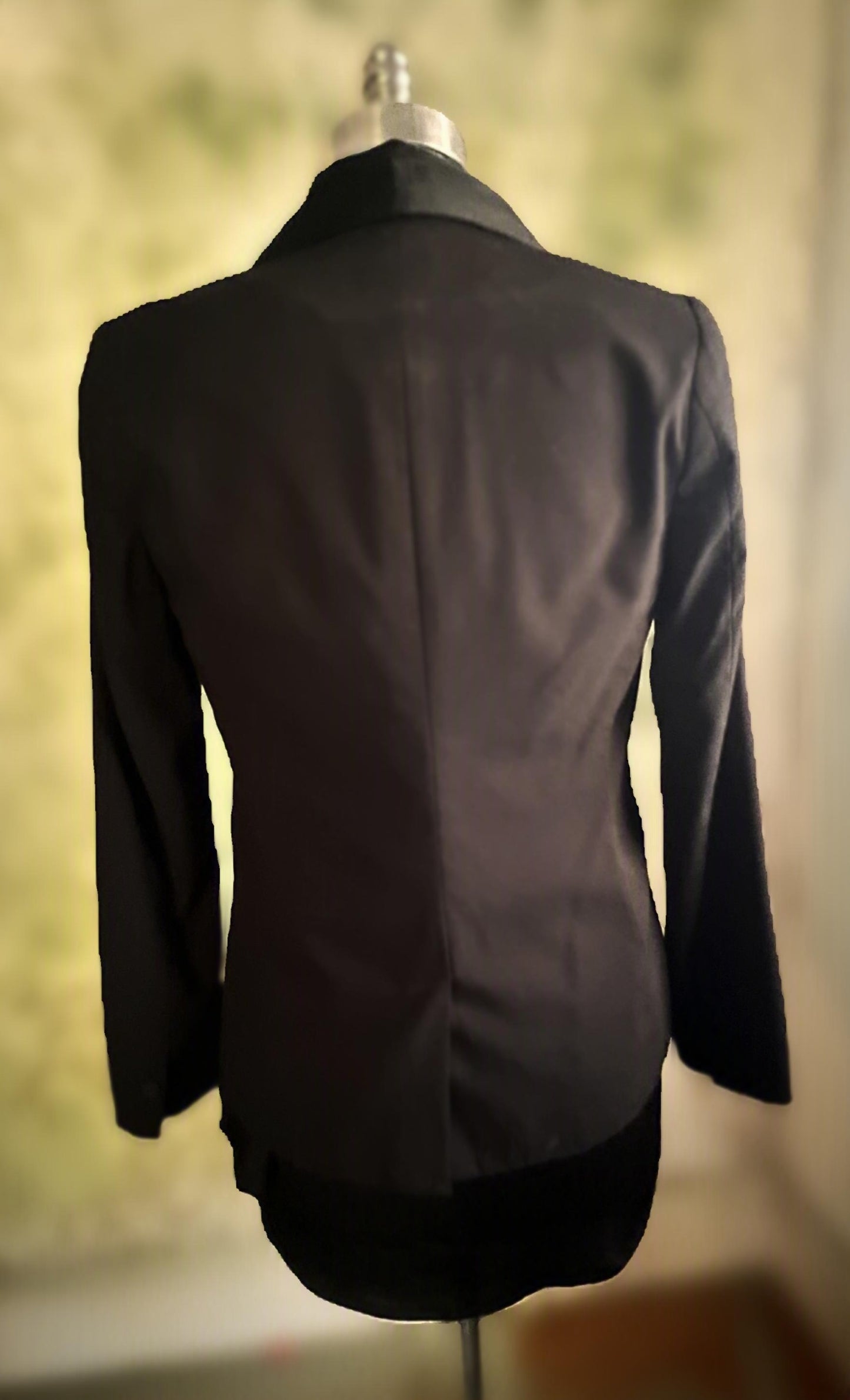 Lauren Conrad Black Tuxedo Blazer Size 4 Satin Shawl Collar