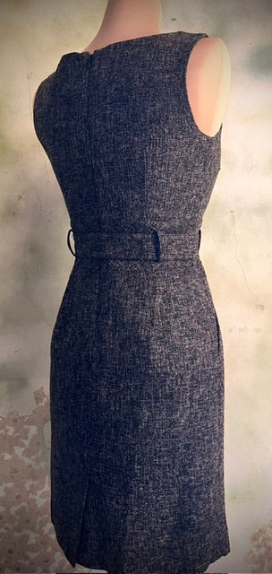 Banana Republic Petite Tweed Belted Sheath Dress Size 00P