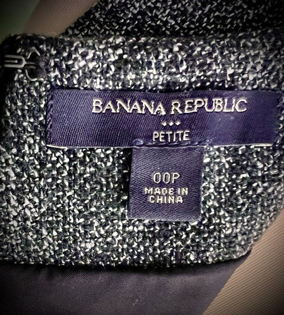 Banana Republic Petite Tweed Belted Sheath Dress Size 00P