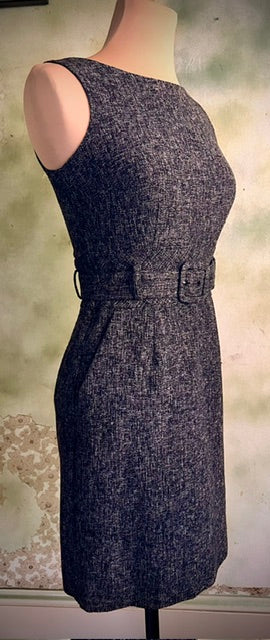 Banana Republic Petite Tweed Belted Sheath Dress Size 00P