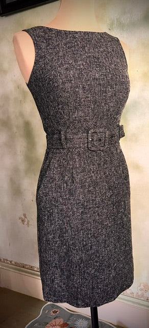 Banana Republic Petite Tweed Belted Sheath Dress Size 00P
