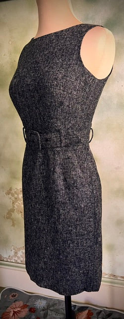 Banana Republic Petite Tweed Belted Sheath Dress Size 00P