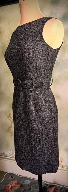 Banana Republic Petite Tweed Belted Sheath Dress Size 00P