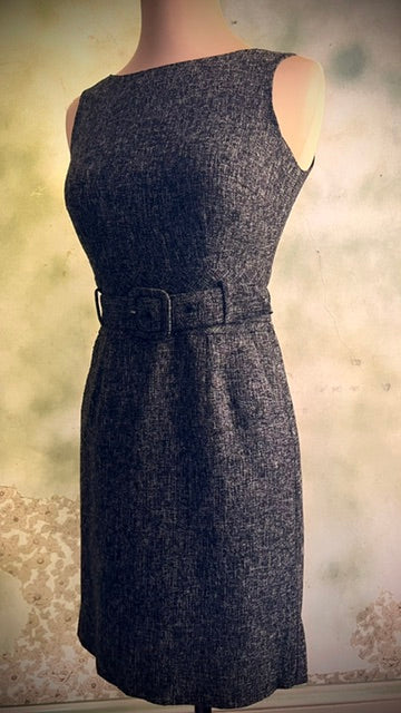 Banana Republic Petite Tweed Belted Sheath Dress Size 00P