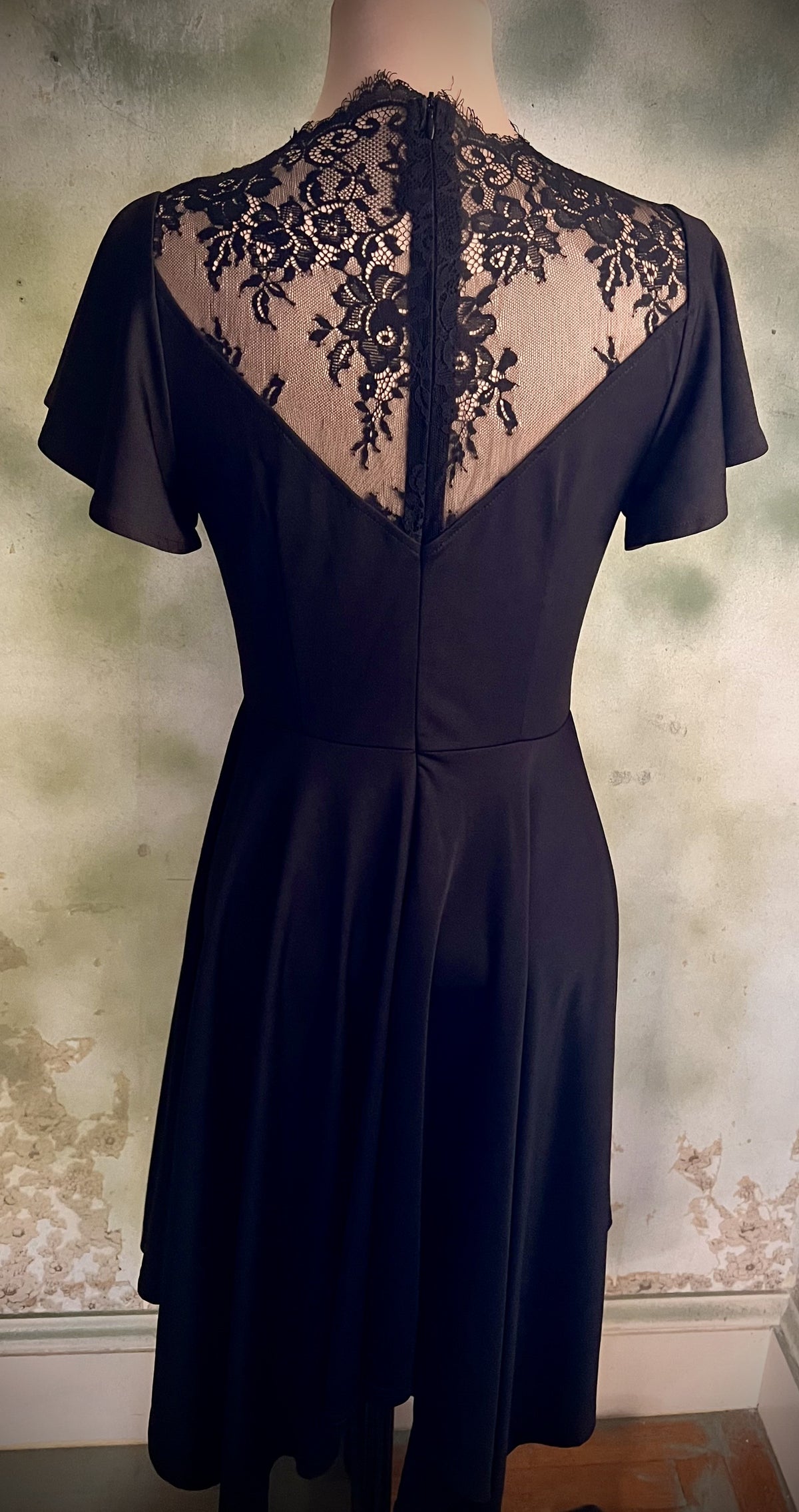 Scarlet Darkness Black Lace Flutter